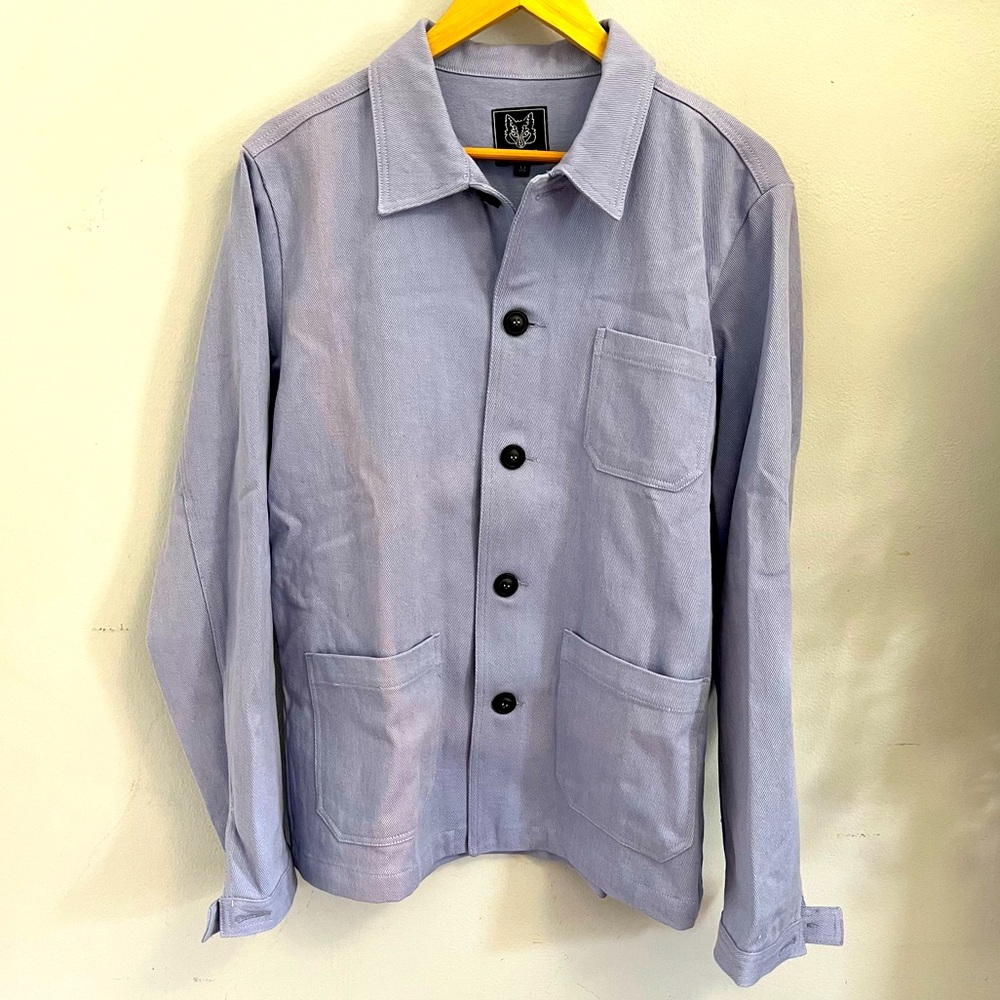 Unisex Handmade Chore Jacket Powder Blue M